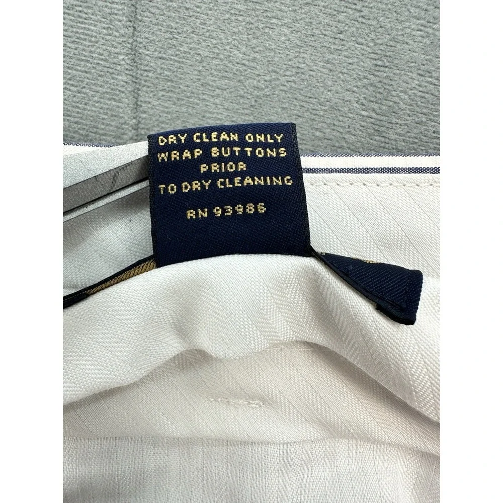 Brooks Brothers Seersucker Pants Men's‎ 37x31 Blue Pleated Cuffed Cotton Preppy